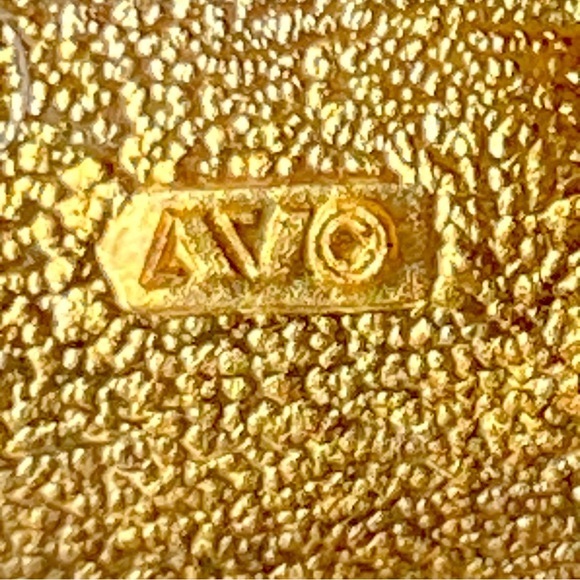 Chic! Vintage Adrienne Vittadini Art Deco Signed Brooch - Picture 6 of 8